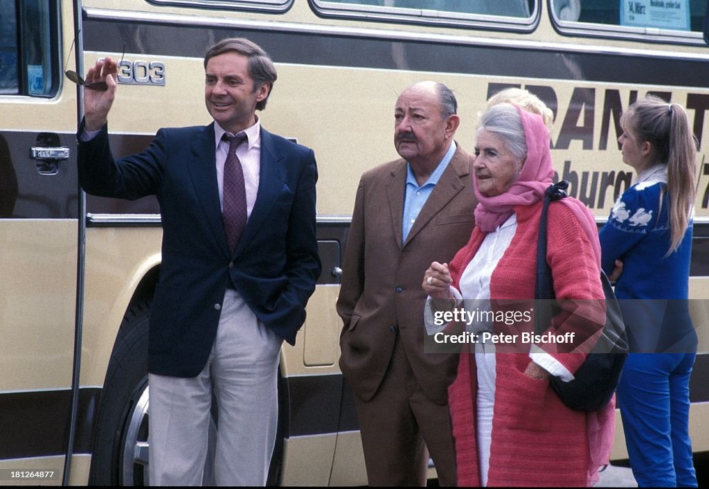 Harald Juhnke, Walter Jokisch, Else Quecke, (v.l.n.r.), ZDF-TV-S