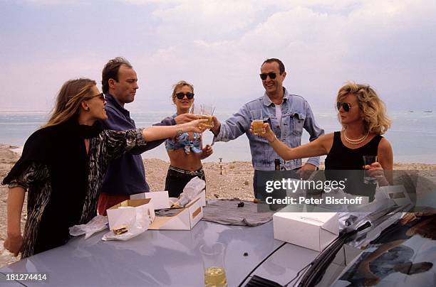 Barbara Rudnik, Heiner Lauterbach, dessen Ehefrau Katja Flint, Freund Bernd Eichinger, dessen Chefsekretärin , Mittelmeer-Kreuzfahrt, Landgang,...