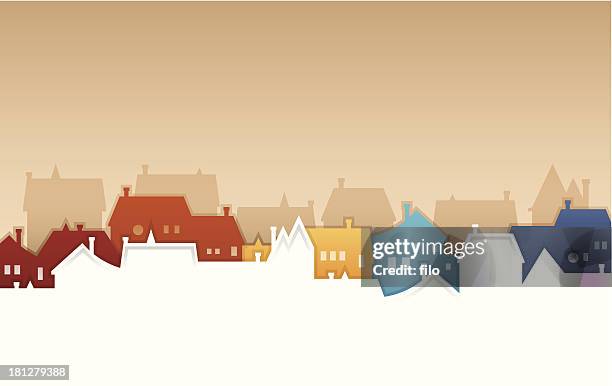 illustrations, cliparts, dessins animés et icônes de le quartier - maison