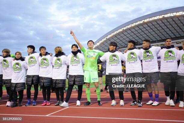 Takuto HAYASHI of Sanfrecce Hiroshima retirement ceremony the J.LEAGUE Meiji Yasuda J1 33rd Sec. Match between Sanfrecce Hiroshima and Gamba Osaka at...