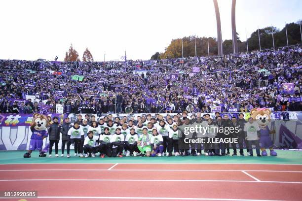 Takuto HAYASHI of Sanfrecce Hiroshima retirement ceremony the J.LEAGUE Meiji Yasuda J1 33rd Sec. Match between Sanfrecce Hiroshima and Gamba Osaka at...