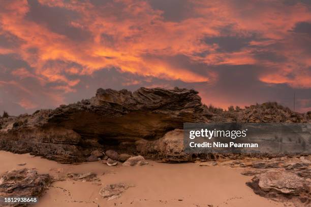 pirates bay - blairgowrie, victoria - sandstone stock pictures, royalty-free photos & images