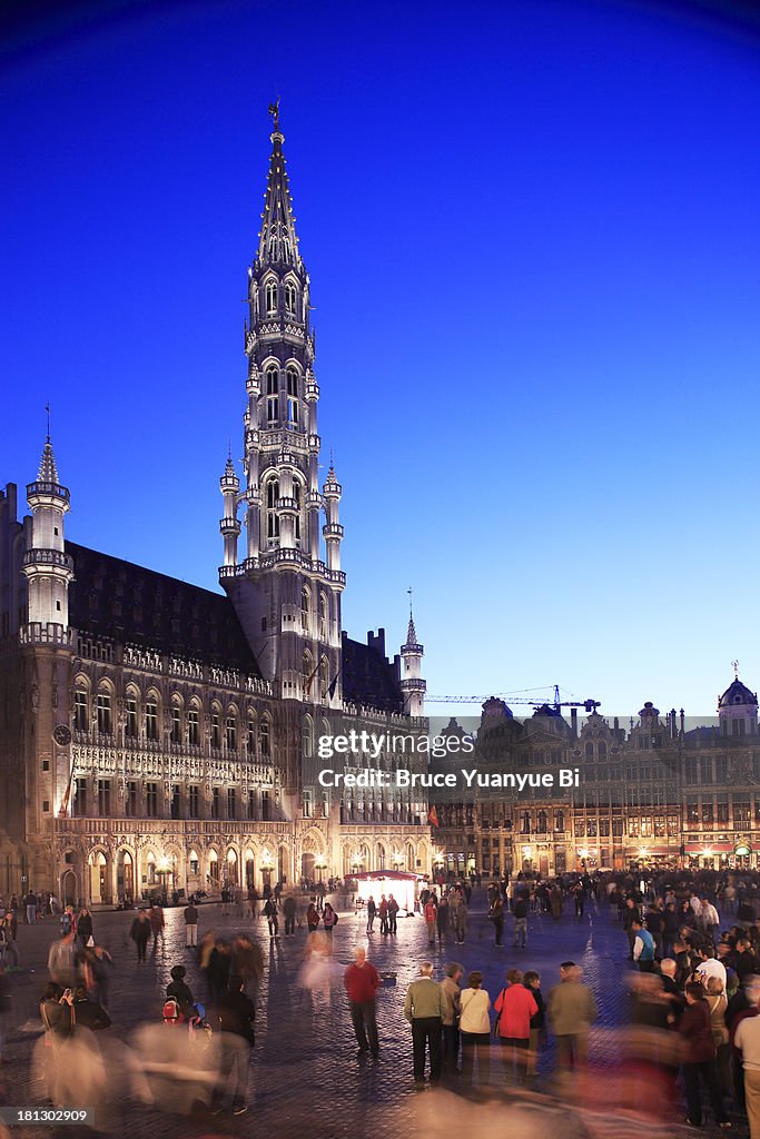 Grand Place in twilight