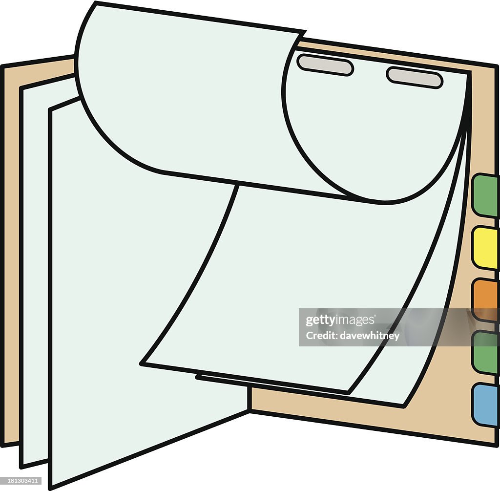 Medical Record with Pages Flipped