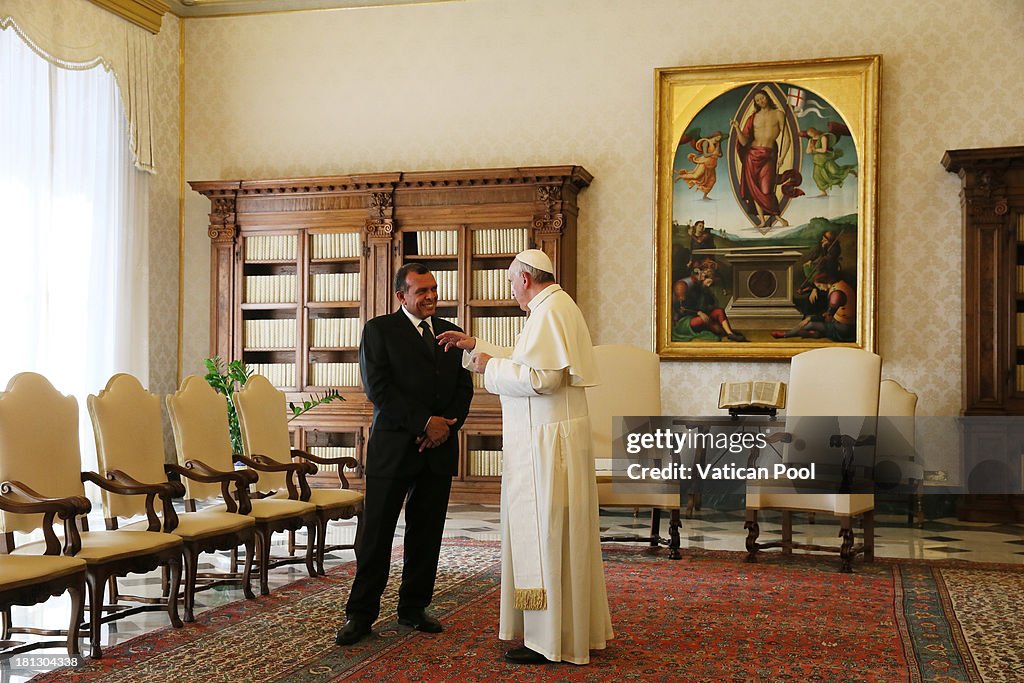 Pope Francis Meets Honduras President Porfirio Lobo Sosa