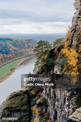 Beautiful autumn landscape in Elbe Sandstone Mountains, Saxon Switzerland National Park, Germany Beautiful autumn landscape in Elbe Sandstone Mountains, Saxon Switzerland National Park, Germany