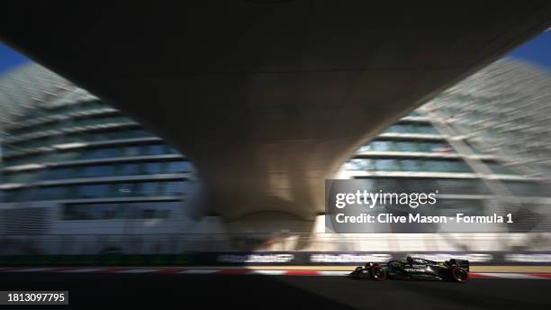 Lewis Hamilton of Great Britain driving the Mercedes AMG Petronas F1 Team W14 on track during final practice ahead of the F1 Grand Prix of Abu Dhabi...