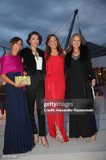 Sharley "Lilli" Becker and Simone Ballack attends the Laureus Sport for Good Night 2013 at Munich Olympiahalle on September 20, 2013 in Munich,...