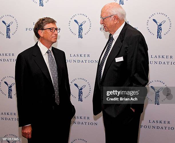 Bill Gates of The Gates Foundation, and Bill Gates Sr. Are seen during the The Lasker Awards 2013 on September 20, 2013 in New York City.