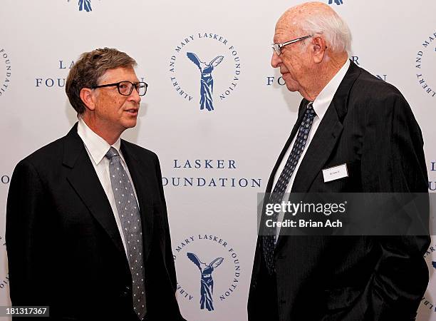 Bill Gates of The Gates Foundation, and Bill Gates Sr. Are seen during the The Lasker Awards 2013 on September 20, 2013 in New York City.