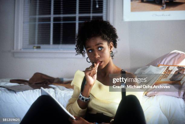 Actress Stacey Dash on set of the Warner Bros. Movie " Moving" in 1988.