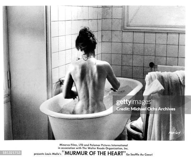 Actress Lea Massari on set of the movie "Murmur of the Heart" in 1971.