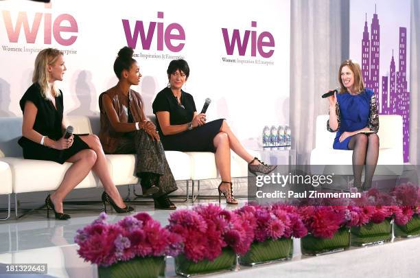 Kristy Caylor, Esperanza Spalding, Ghislaine Maxwell and Lisa Stone attend the 4th Annual WIE Symposium at Center 548 on September 20, 2013 in New...