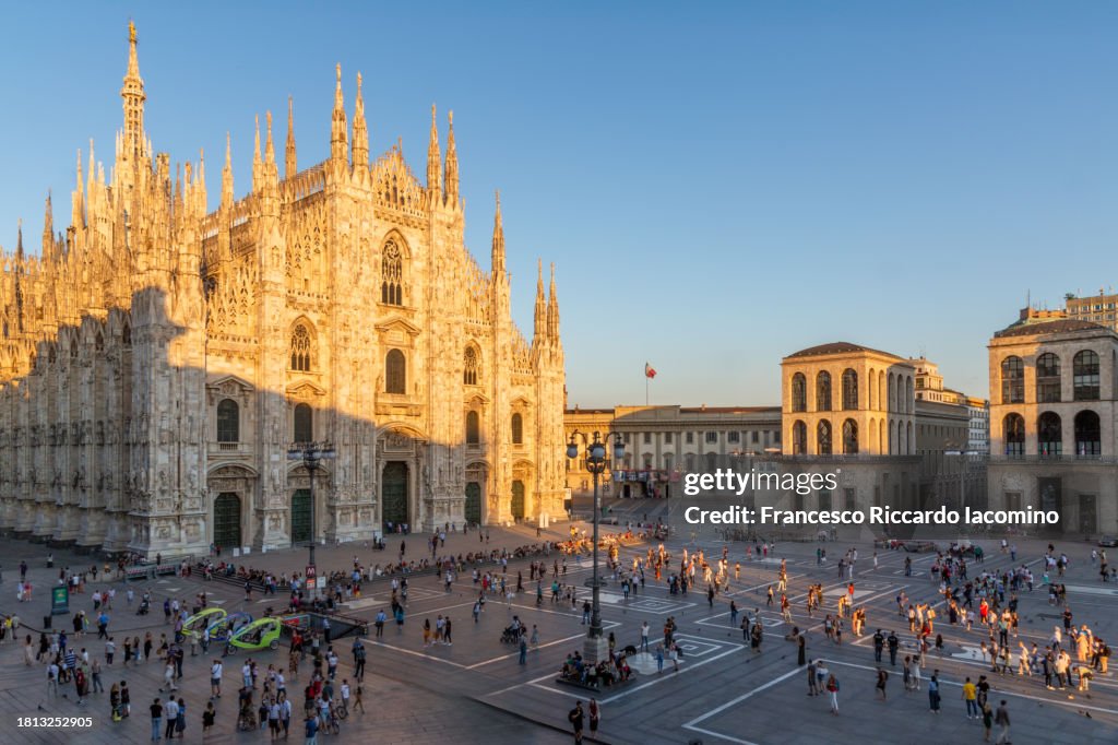 Duomo Cathedral, Milan. Sunset