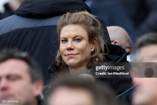 Newcastle United co-owner Amanda Staveley looks on during the Premier League match between Newcastle United and Chelsea FC at St. James Park on...