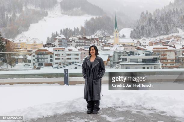 Demi Lovato poses for a picture ahead the "Top Of The Mountain Opening Concert" on November 25, 2023 in Ischgl, Austria.
