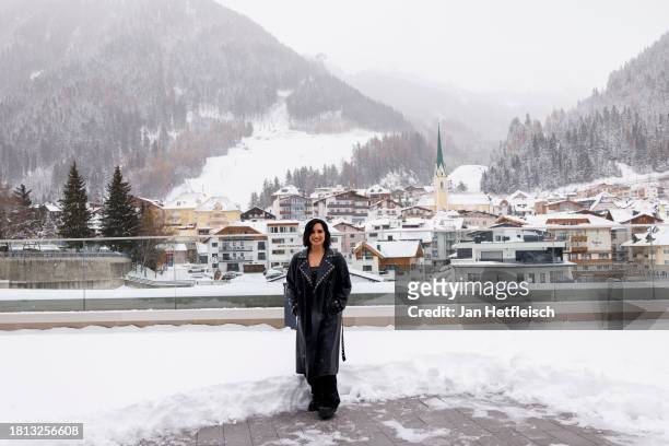Demi Lovato poses for a picture ahead the "Top Of The Mountain Opening Concert" on November 25, 2023 in Ischgl, Austria.