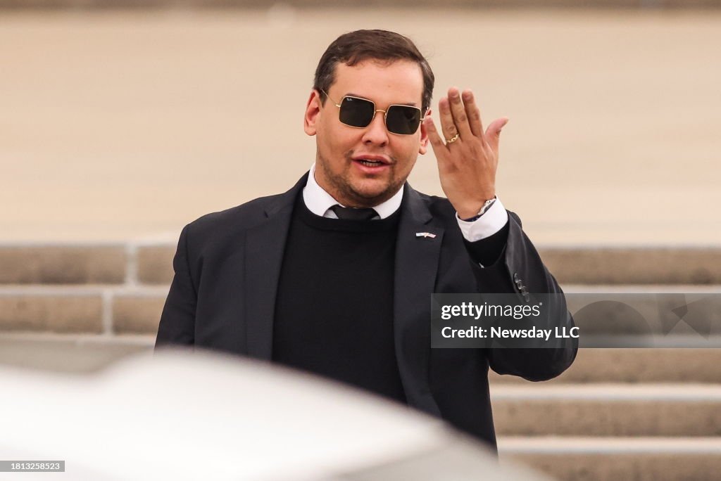 Congressman George Santos leaves courthouse