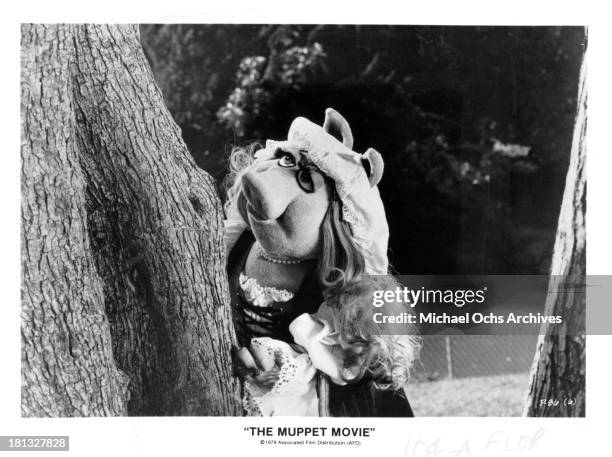 Miss Piggy/Frank Oz on set of "The Muppet Movie" in 1979.