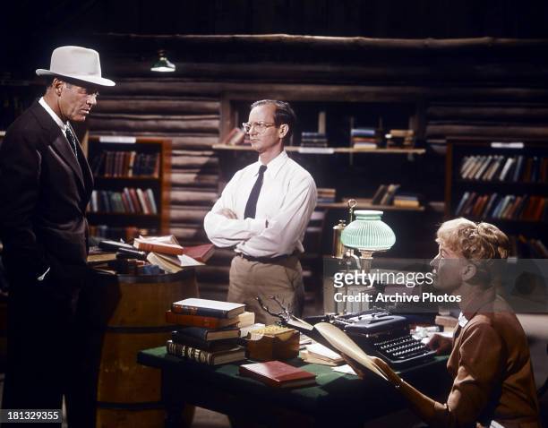 Henry Fonda, Wally Cox and Mimsy Farmer in a scene from the film 'Spencer's Mountain', 1963.