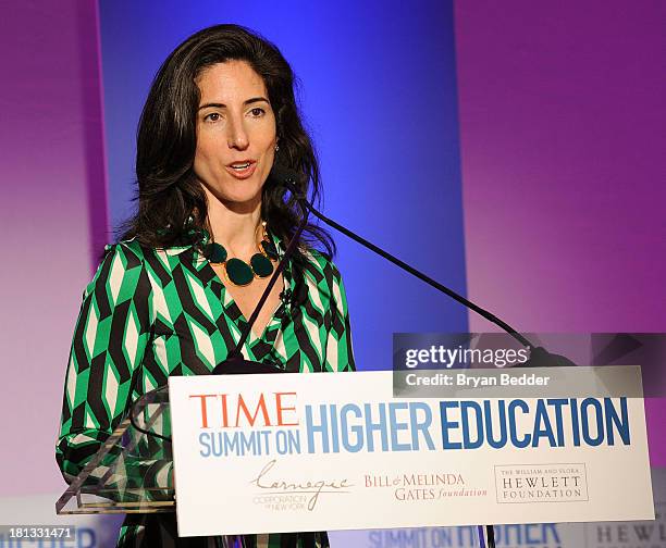 Assistant Managing Editor Rana Foroohar speaks at the TIME Summit On Higher Education Day 2 at Time Warner Center on September 20, 2013 in New York...