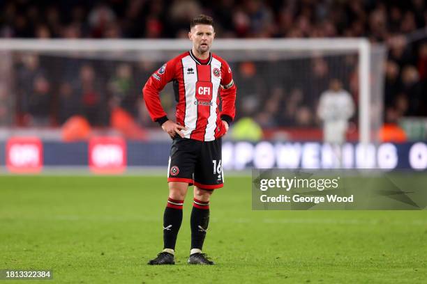 Oliver Norwood of Sheffield United looks dejected during the Premier League match between Sheffield United and AFC Bournemouth at Bramall Lane on...