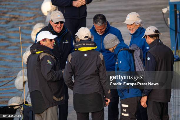 King Juan Carlos returns to the marina after sailing on the Bribon, on 25 November, 2023 in Sanxenxo, Pontevedra, Galicia, Spain. King Juan Carlos...