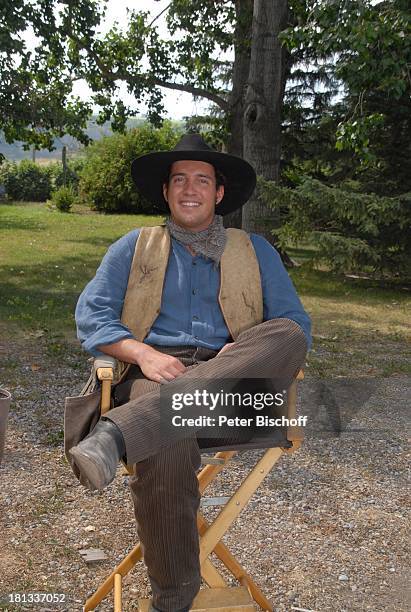 Patrick Wolff, ZDF-Reihe "Im Tal der wilden Rosen", Folge 10: "Ritt ins Glück", Manor House, Calgary, Kanada, Nordamerika, Dreh, Dreharbeiten,...