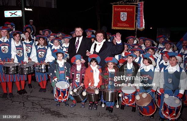 Tony Marshall , Kapellmeister , "Fanfaren-Corps Iffesheim", Baden-Baden, Baden-Württemberg, Deutschland, Europa, Feier, 60. Geburtstag von Tony...