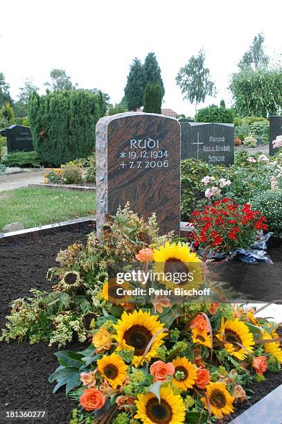 Grab von Rudi Carrell und Ex-Ehefrau Anke Kesselaar, Grabstein Rudi Carrell, "Friedhof Heiligenfelde" , Deutschland, ,