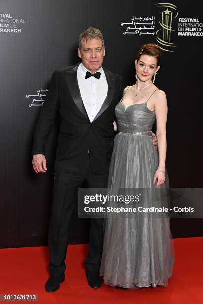 Holt McCallany and guest attend the Ceremony of the 20th anniversary of the festival during the 20th Marrakech International Film Festival on...