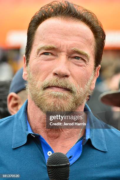 Arnold Schwarzenegger hosts a special body building experience at the famed Muscle Beach Venice to celebrate the launch of the Arnold Series, an...