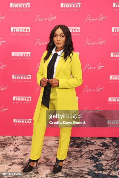 In this image released on November 30th Angela Bassett poses at a photocall to launch the 2024 Pirelli Calendar By Prince Gyasi at the...