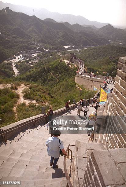 Touristen und Einheimische, "Chinesische Mauer" , Nahe Beijing, Peking, Hauptstadt von China, Asien, Reise, UNESCO Welt-Kultur-Erbe, Landschaft,...