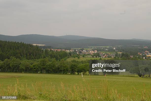 Golfplatz, Golf-Hotel Fahrenbach, Tröstau , Bayern, Deutschland, Europa, Reise, Golf-Platz, Aussicht, Landschaft, Feld, Wiese, Ortschaft,