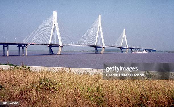 Längste bersee-Brücke Chinas in der Umgebung von Ningbos, Fluss Jangtse , Stadt Wuhan, Provinz Hubei, China, Asien, Rundreise, Reise, Gewässer,...