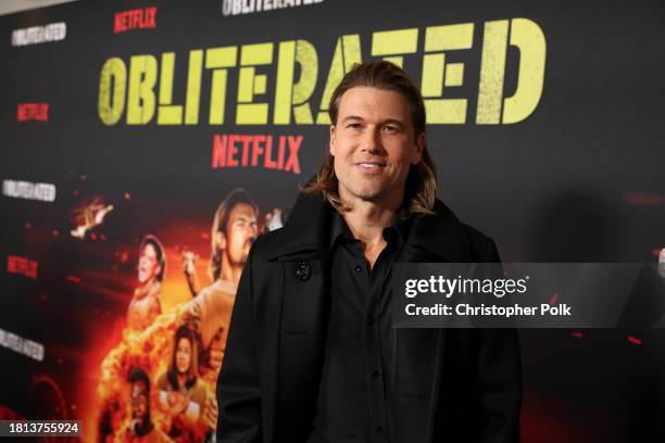 Nick Zano attends a screening of the new Sony Pictures Television and Netflix series Obliterated on November 29, 2023 in Culver City, California.