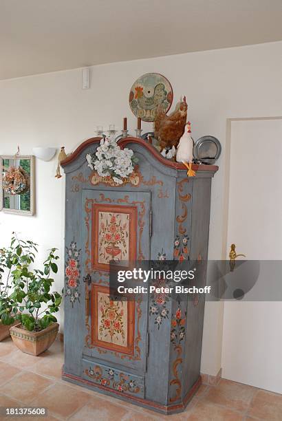 Haus von Claus Biederstaedt, Ehefrau Dr. Barbara, Homestory, kleines Dorf bei Fürstenfeldbrück, Oberbayern, Bayern, Deutschland, Europa, Esszimmer,...