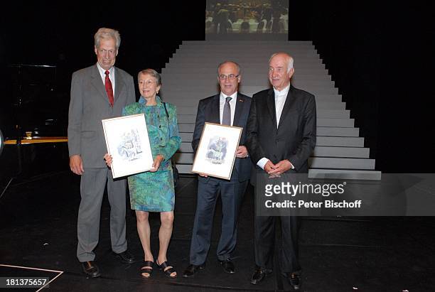 Dr. Henning Scherf , Brigitte Boehme , Manfred Mueller , Armin Mueller-Stahl , 1. Verleihung des "Bremer Stadtmusikantenpreis", "Theater am...