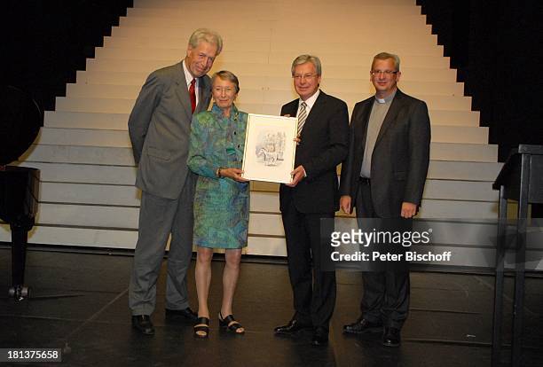 Dr. Henning Scherf , Brigitte Boehme , Jens Böhrnsen , Martin Schomacker , 1. Verleihung des "Bremer Stadtmusikantenpreis", "Theater am Goetheplatz",...