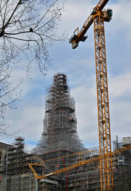 FRA: New Notre Dame Cathedral Spire Graces Paris Skyline As Restoration Works Continue