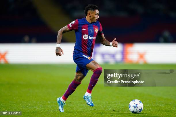 Raphael Dias Belloli Raphinha of FC Barcelona during the UEFA Champions League match, Group H, between FC Barcelona and FC Porto played at Lluis...