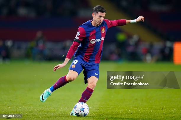 Robert Lewandowski of FC Barcelona during the UEFA Champions League match, Group H, between FC Barcelona and FC Porto played at Lluis Companys...