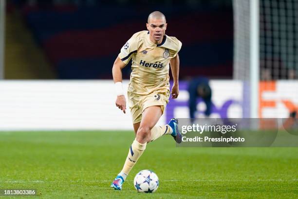 Pepe of FC Porto during the UEFA Champions League match, Group H, between FC Barcelona and FC Porto played at Lluis Companys Stadium on November 28,...