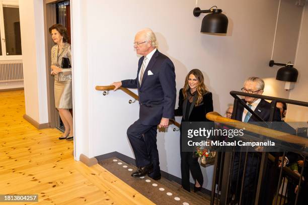 Queen Silvia of Sweden, King Carl XVI Gustaf of Sweden and Princess Madeleine of Sweden attend a concert on the occasion of the Queen's 80th Birthday...