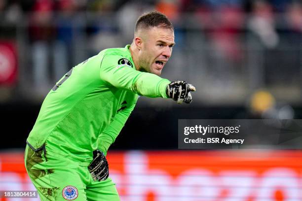 Marko Maric of HSK Zrinjski gestures during the Group E - UEFA Europa Conference League 2023/24 match between AZ Alkmaar and HSK Zrinjski at the AFAS...