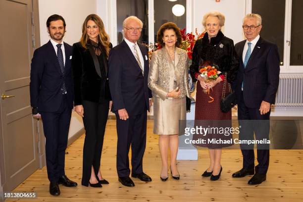 Prince Carl Philip of Sweden, Princess Madeleine of Sweden, King Carl XVI Gustaf of Sweden, Queen Silvia of Sweden, Princess Benedikte of Denmark,...