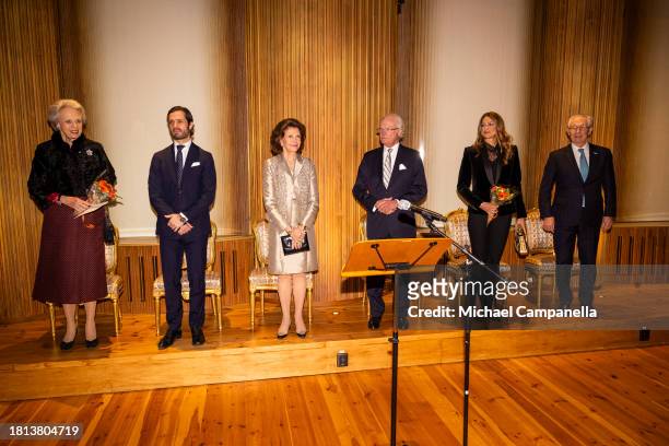 Princess Benedikte of Denmark, Prince Carl Philip of Sweden, Queen Silvia of Sweden, King Carl XVI Gustaf of Sweden, Princess Madeleine of Sweden,...