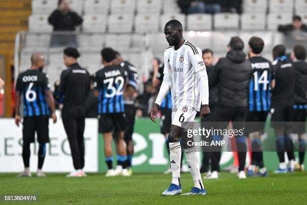 Omar Colley of Besiktas JK after the UEFA Conference League Group D match between Besiktas JK and Club Brugge at Besiktas Park on November 30 in...