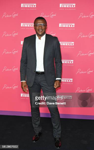 Marcel Desailly attends the Launch Gala for the 2024 Pirelli Calendar by Prince Gyasi at Magazine London on November 30, 2023 in London, England.